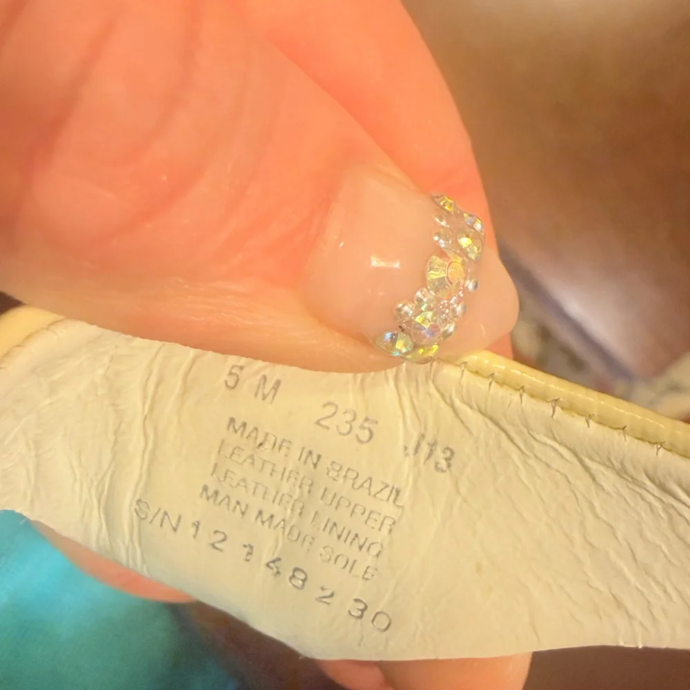 Tory Burch Cameron Ivory Wedge Sandals Size 5 - Picture 12 of 15